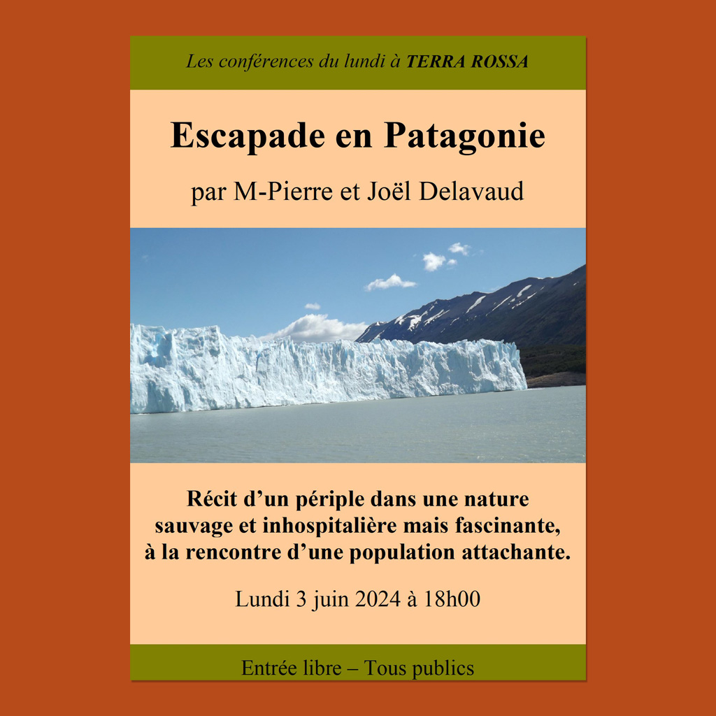 Affiche Conférence Escapade Patagonie